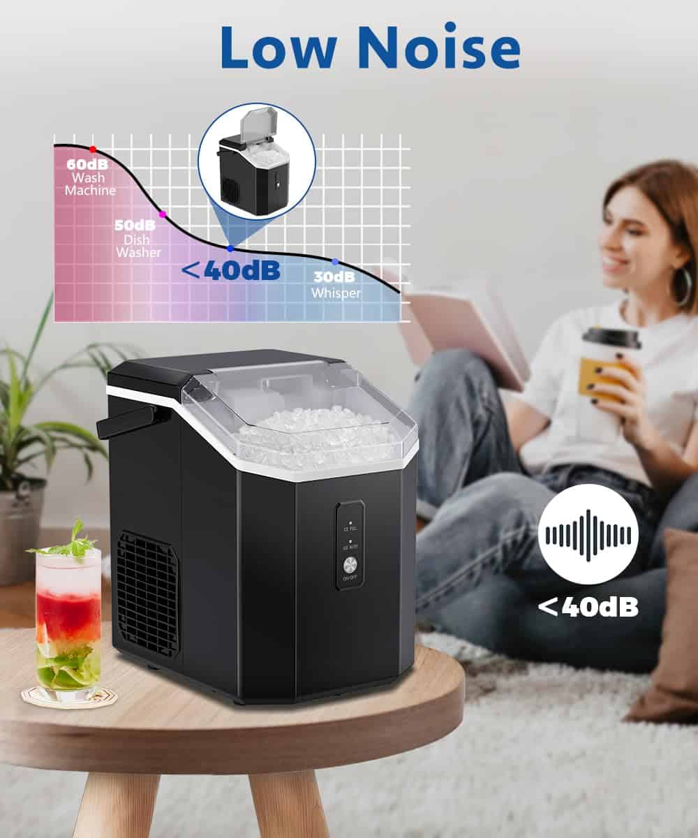 Máquina de Hielo Nugget Joy Pebble, 10,000pcs/33lbs/día, - Imagen 5