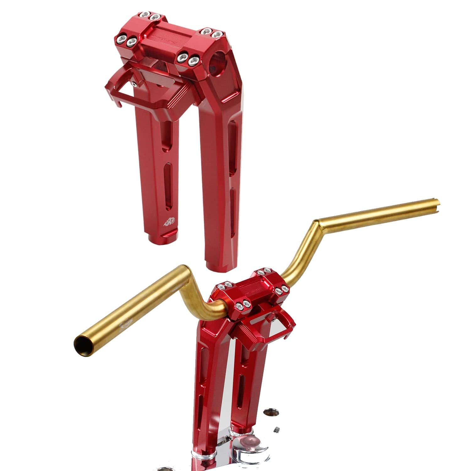 POWERJAMES Red 10.0" Riser de Manillar Interior con