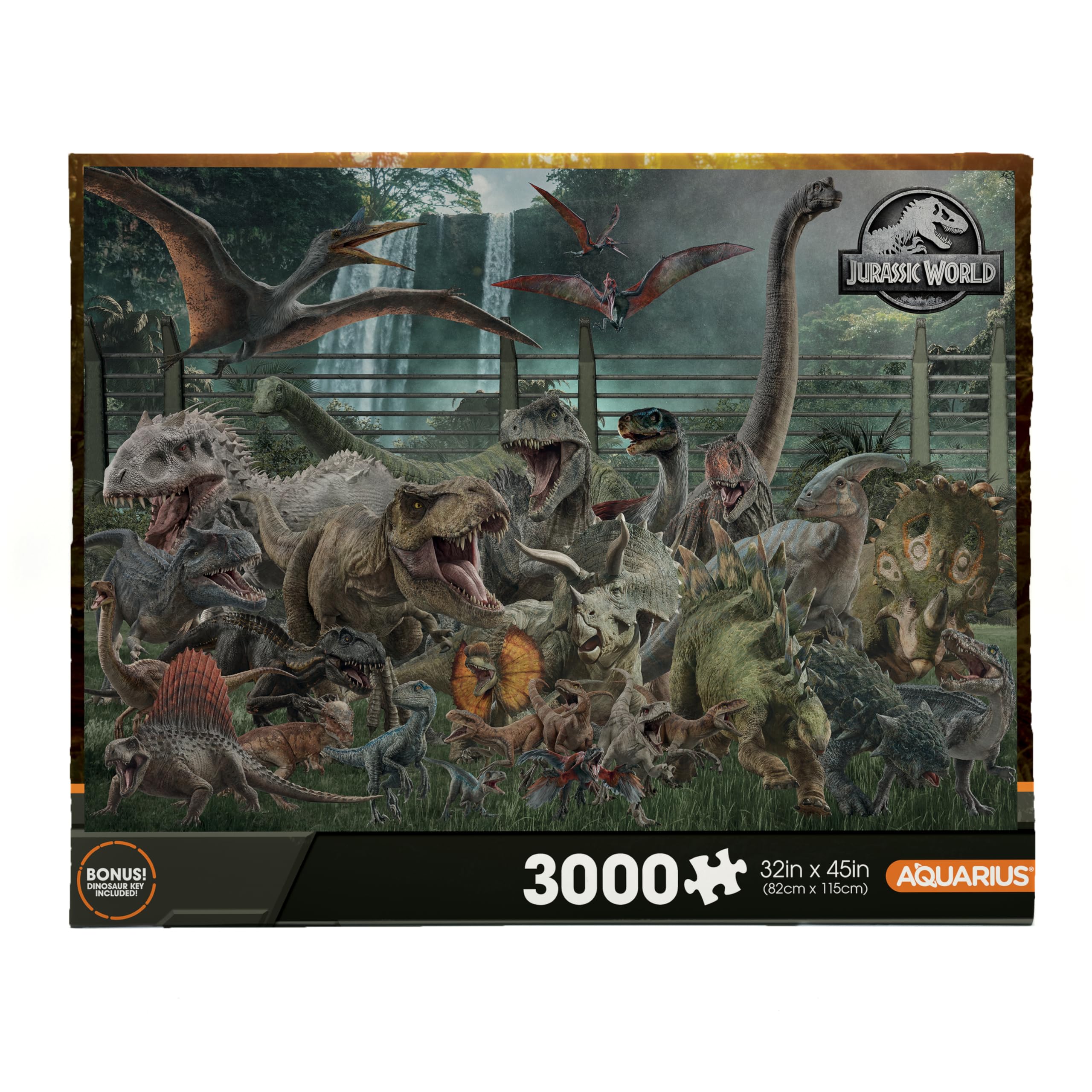 Rompecabezas AQUARIUS Jurassic World Size Chart de 3000