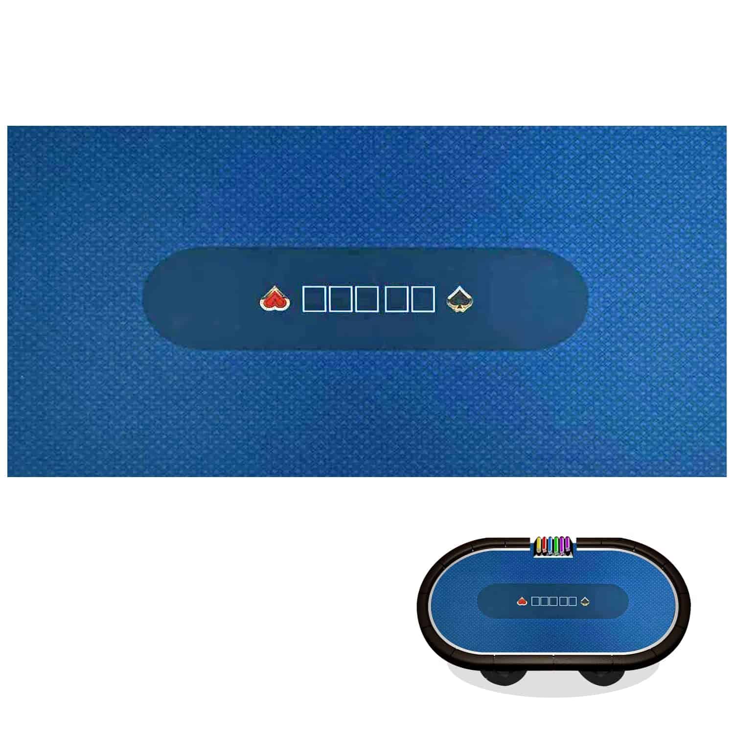 Mesa de póker y juego Texas Hold'em -Azul