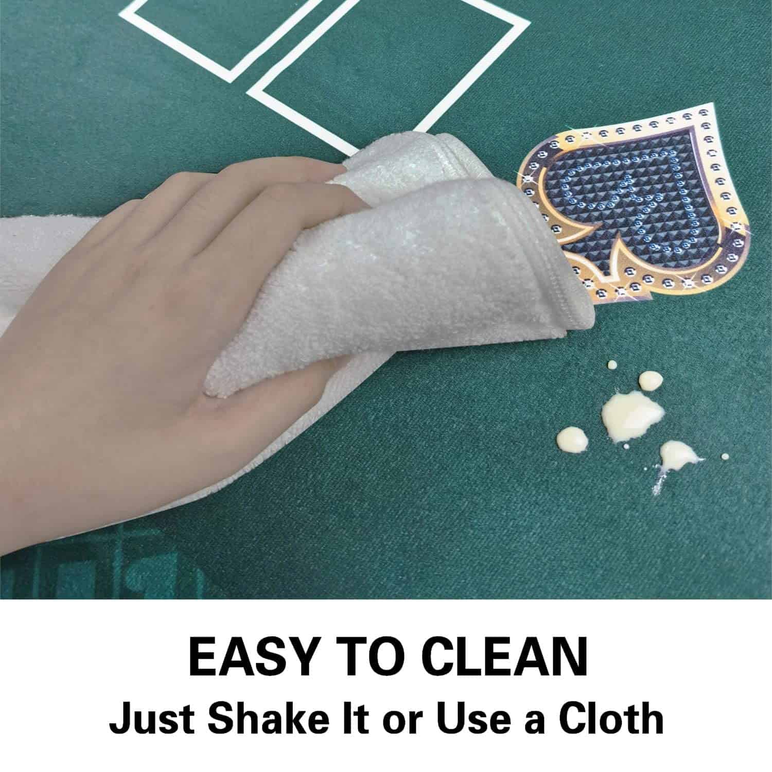 Mesa de póker y juego Texas Hold'em -Verde - Imagen 5