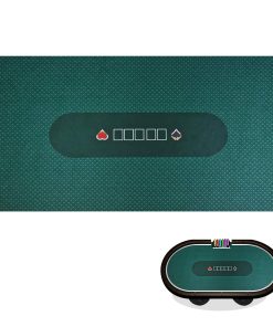 Mesa de póker y juego Texas Hold'em -Verde