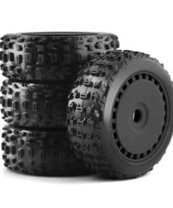 4pcs Ruedas Neumáticos 4.6" Llanta Dish 17mm Hex 1.7" Ancho