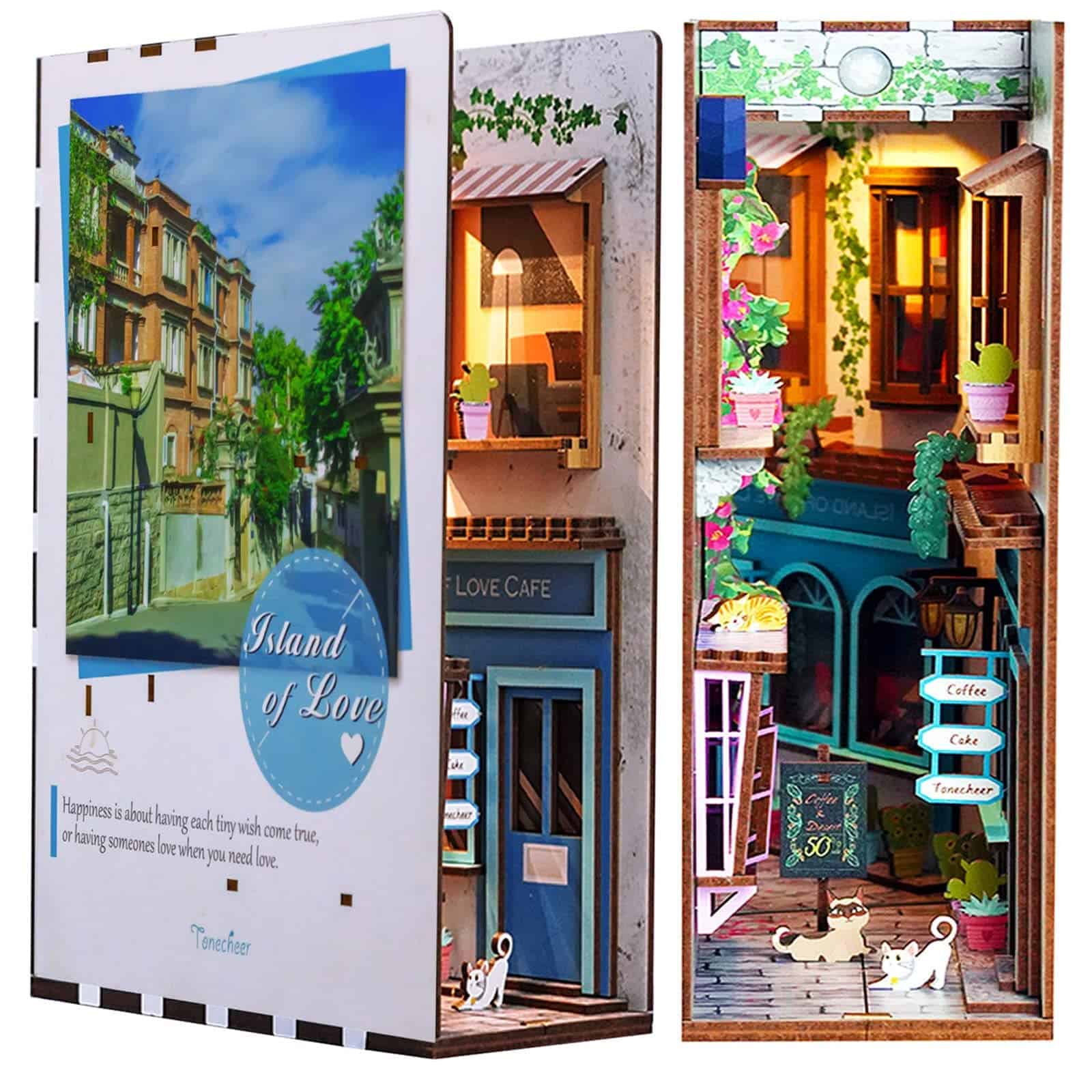 Kit de Rincón de Libros, Kit de Miniatura DIY Booknook,