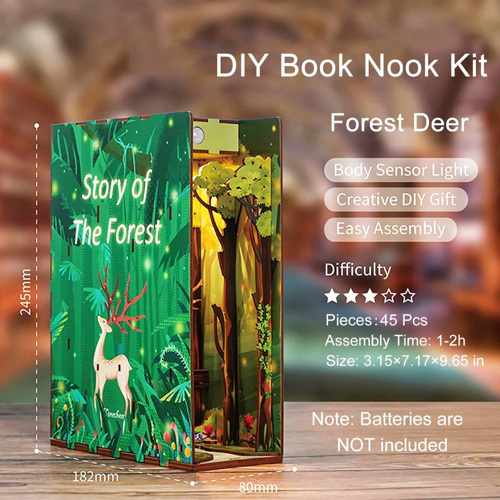 Kit de Rincon de Libro PZYO, Kit de Miniatura DIY para - Imagen 7