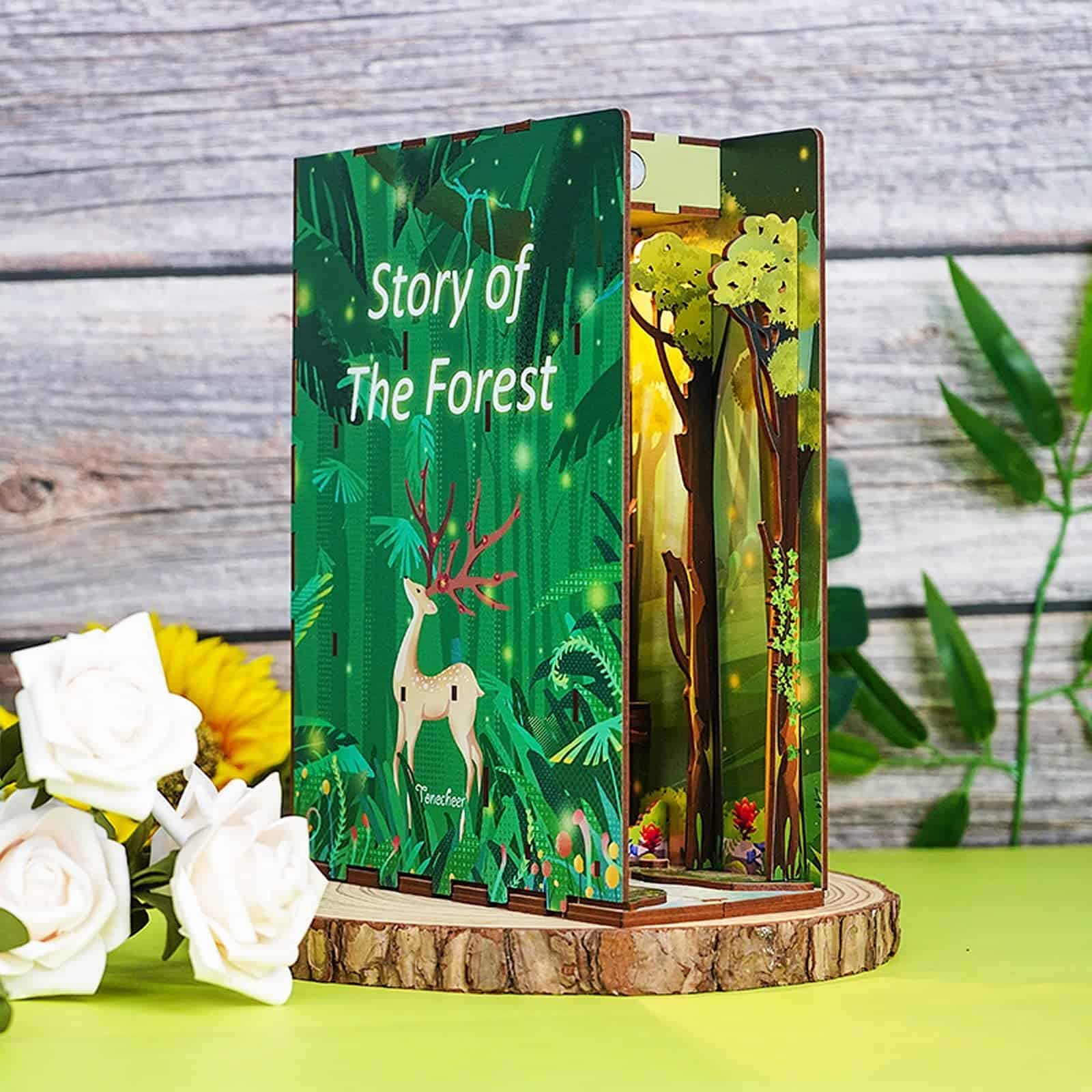 Kit de Rincon de Libro PZYO, Kit de Miniatura DIY para - Imagen 4