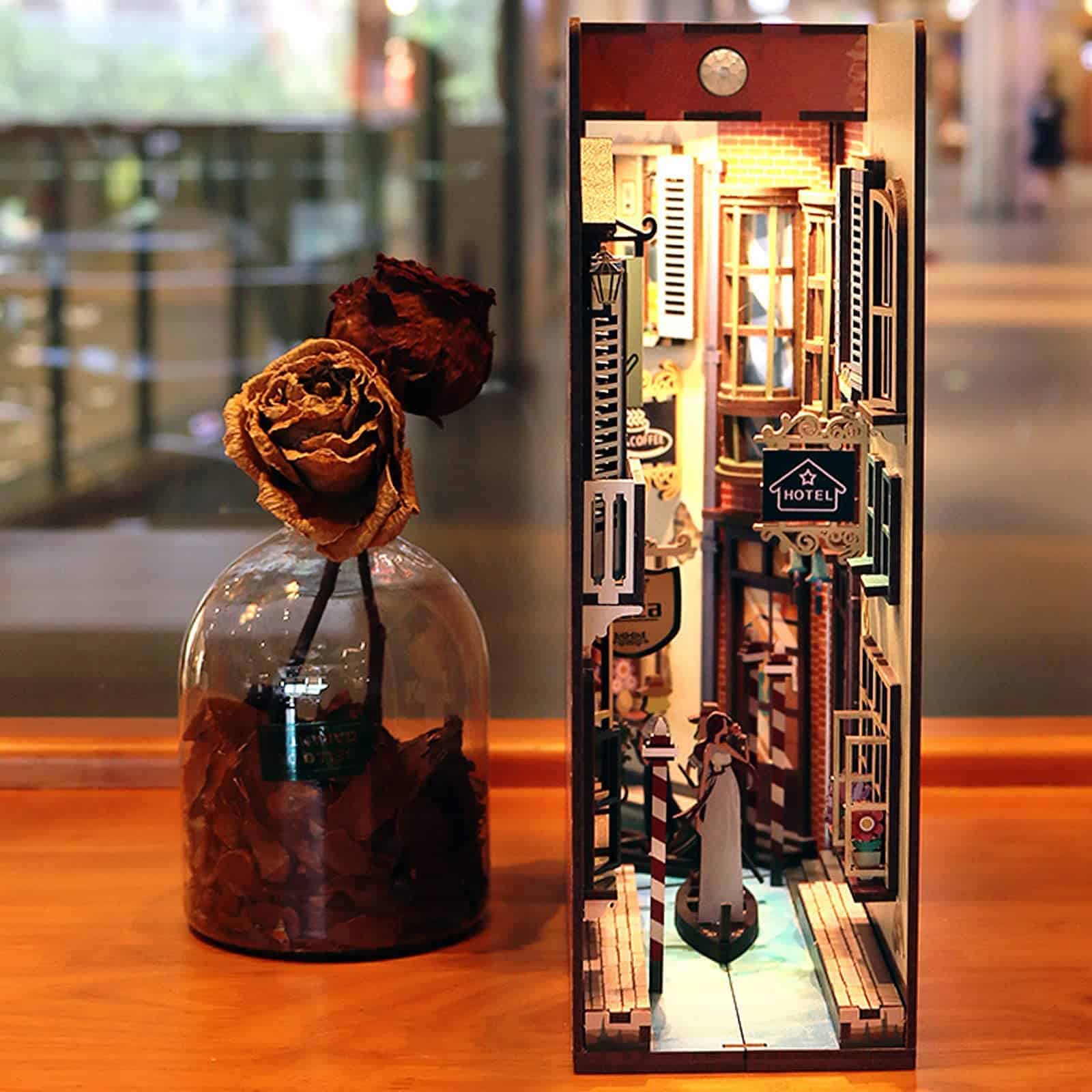 Kit de Rincón de Libro, Kit Miniatura de Booknook DIY, PZYO - Imagen 4