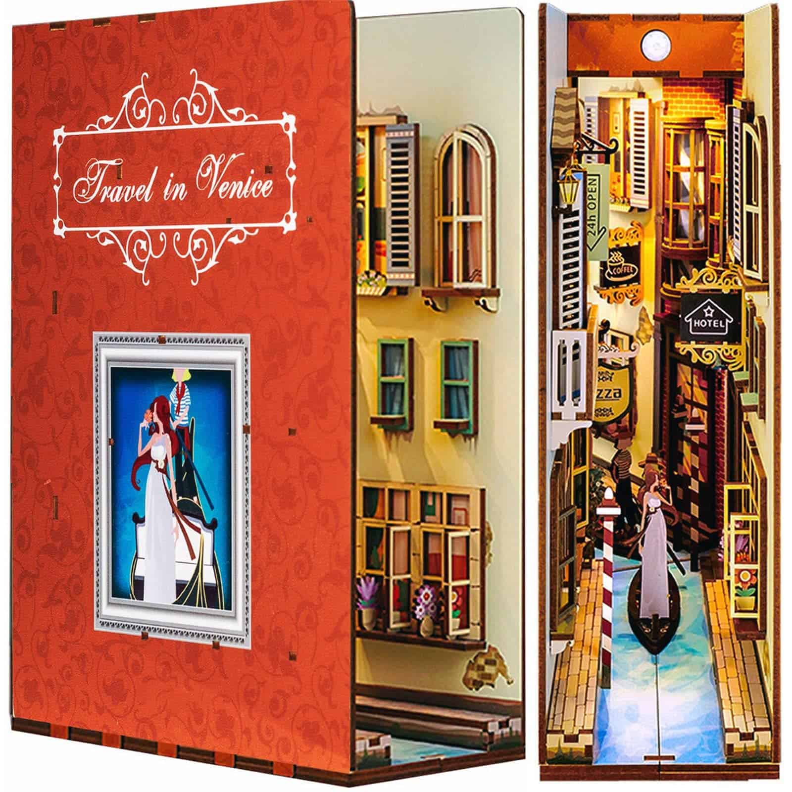 Kit de Rincón de Libro, Kit Miniatura de Booknook DIY, PZYO