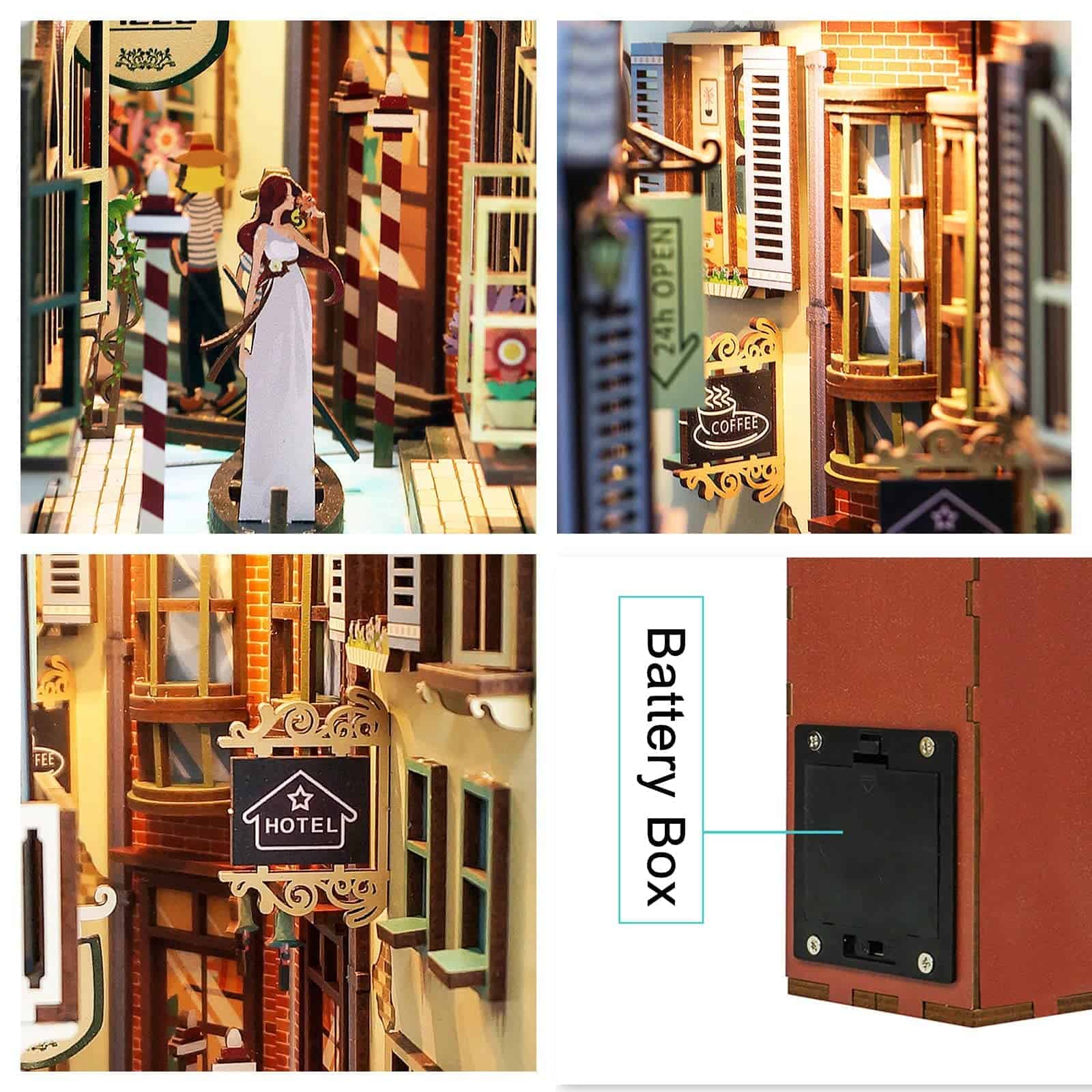 Kit de Rincón de Libro, Kit Miniatura de Booknook DIY, PZYO - Imagen 7