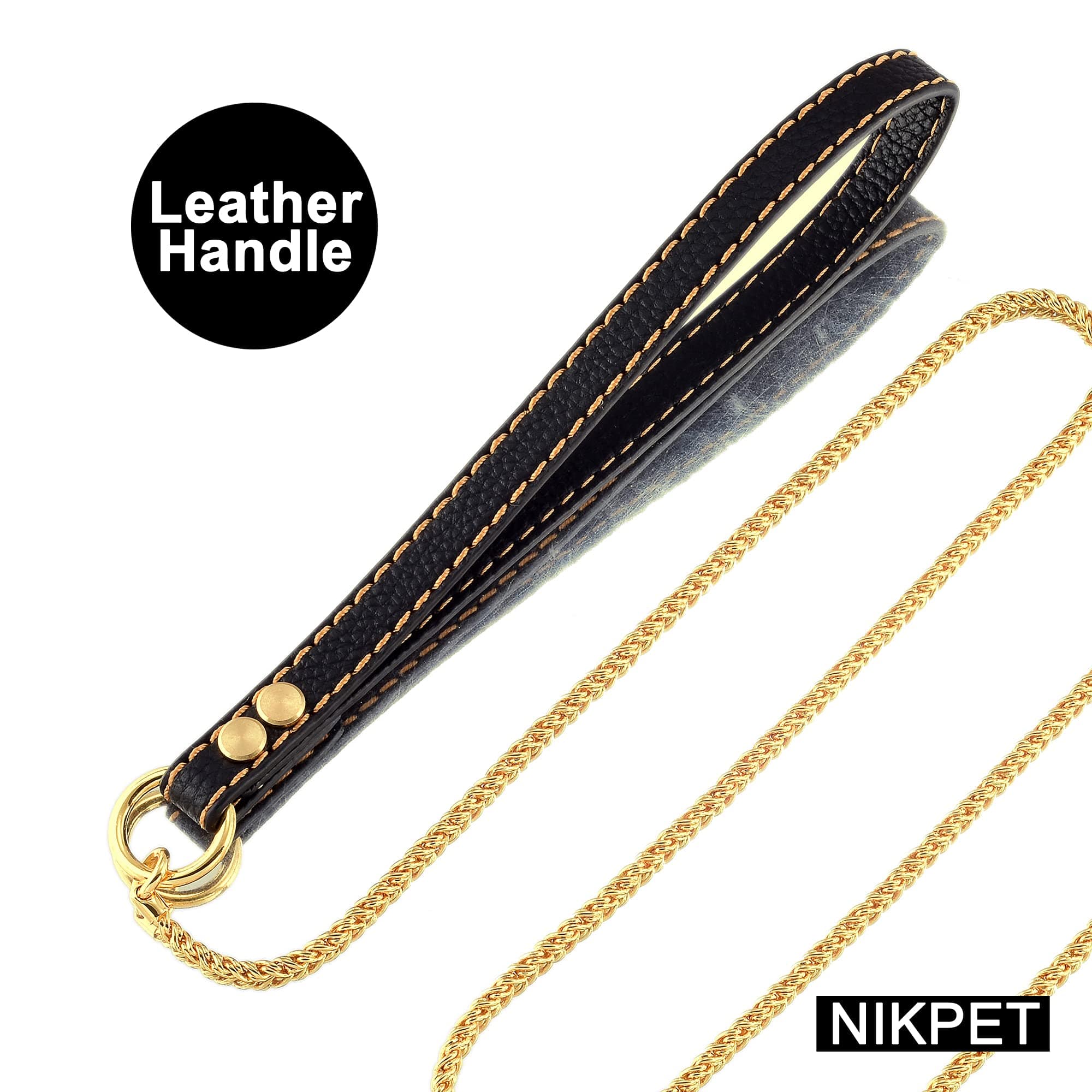 Correa de cadena de oro para perros Correa masticable para - Imagen 5