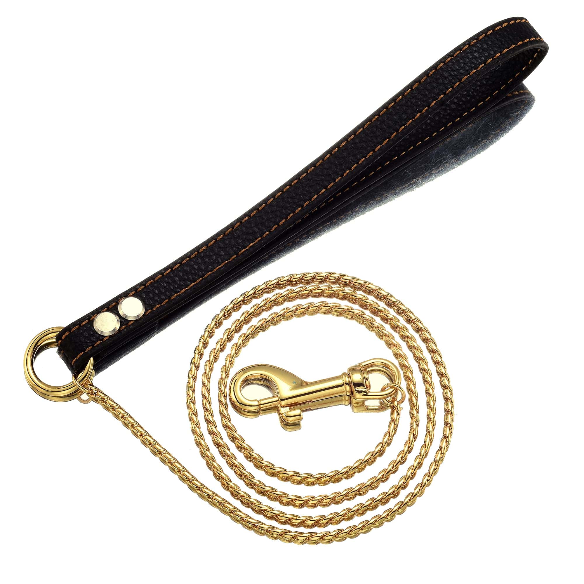 Correa de cadena de oro para perros Correa masticable para