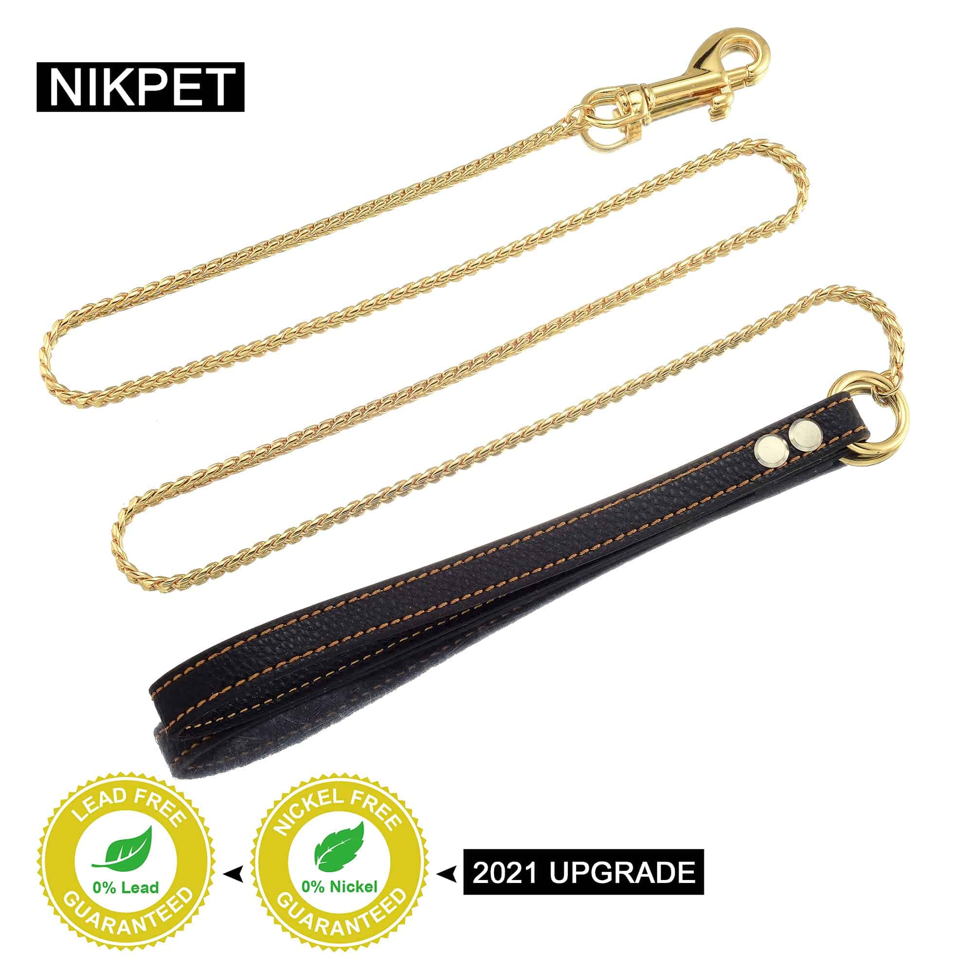 Correa de cadena de oro para perros Correa masticable para - Imagen 4