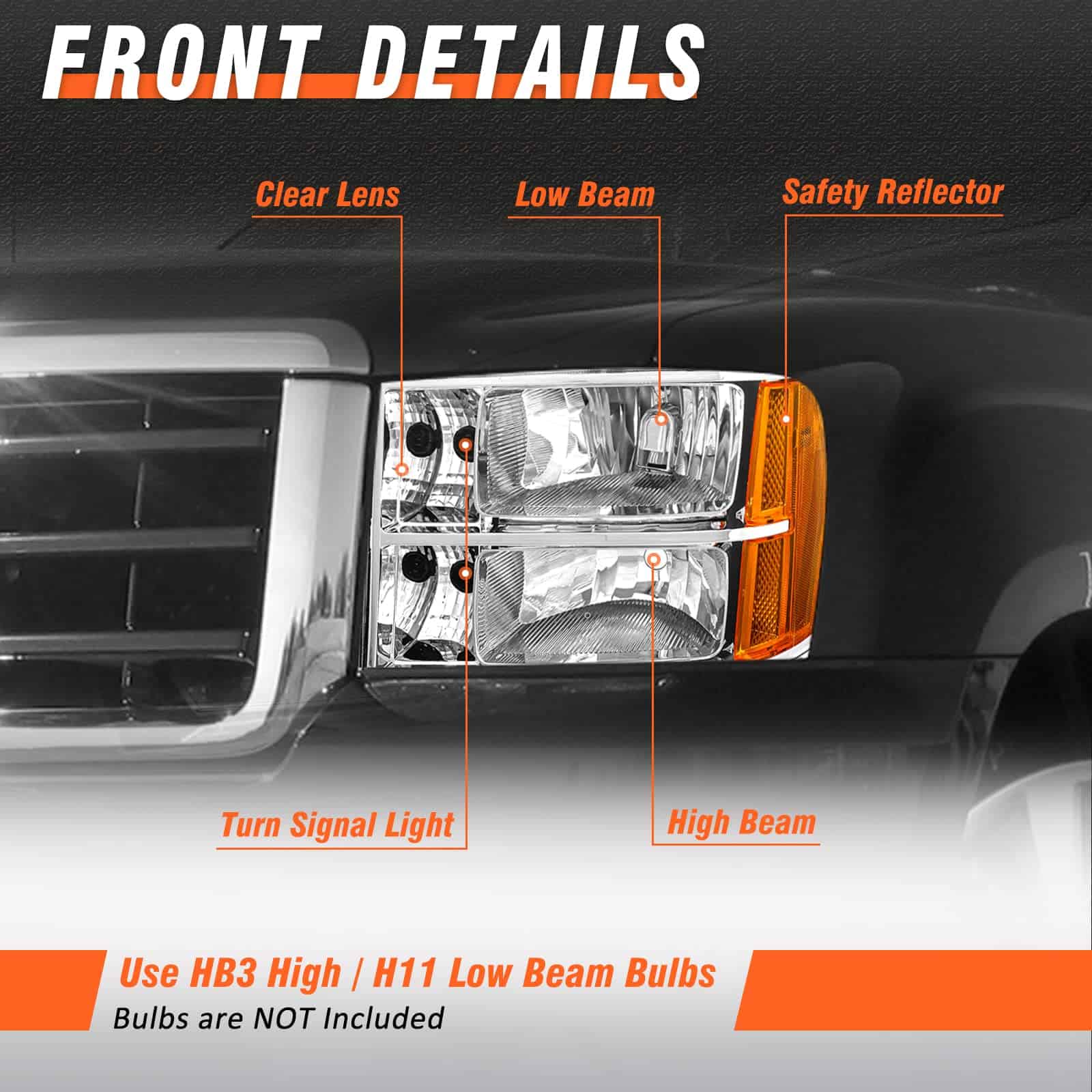 Conjunto de faros AXLAHA para Sierra 2007, 2008, 2009, - Imagen 4