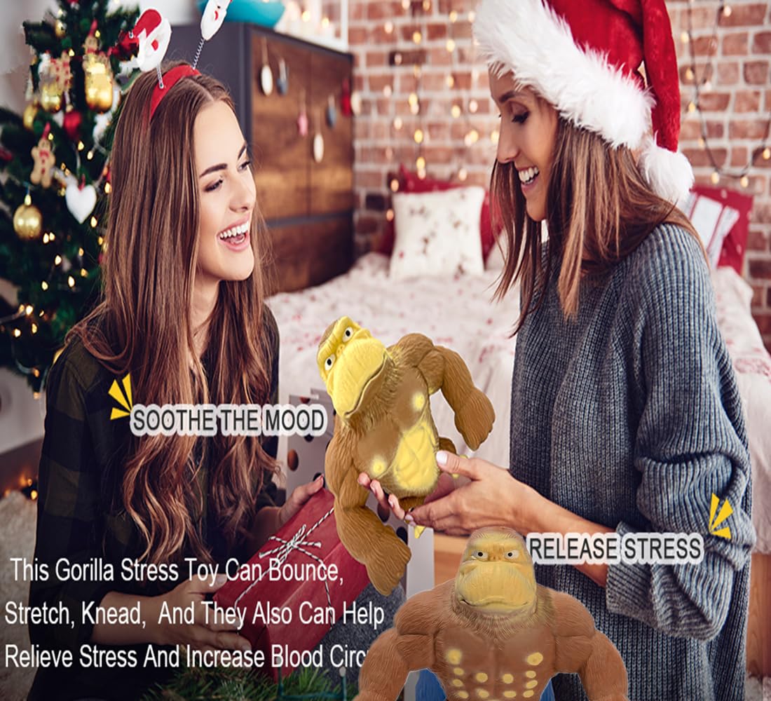 Juguete Squeeze, Juguete de Mono Squishy, Gorila de Goma - Imagen 6