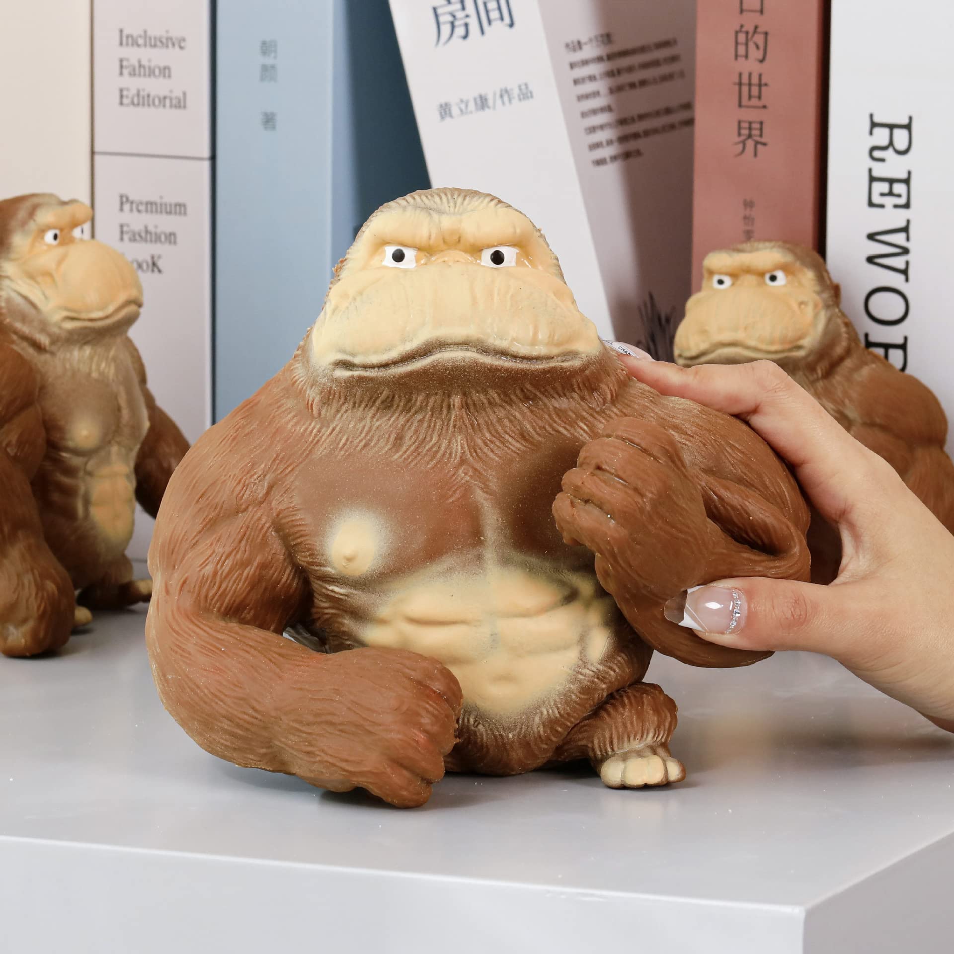 Juguete Squeeze, Juguete de Mono Squishy, Gorila de Goma - Imagen 4