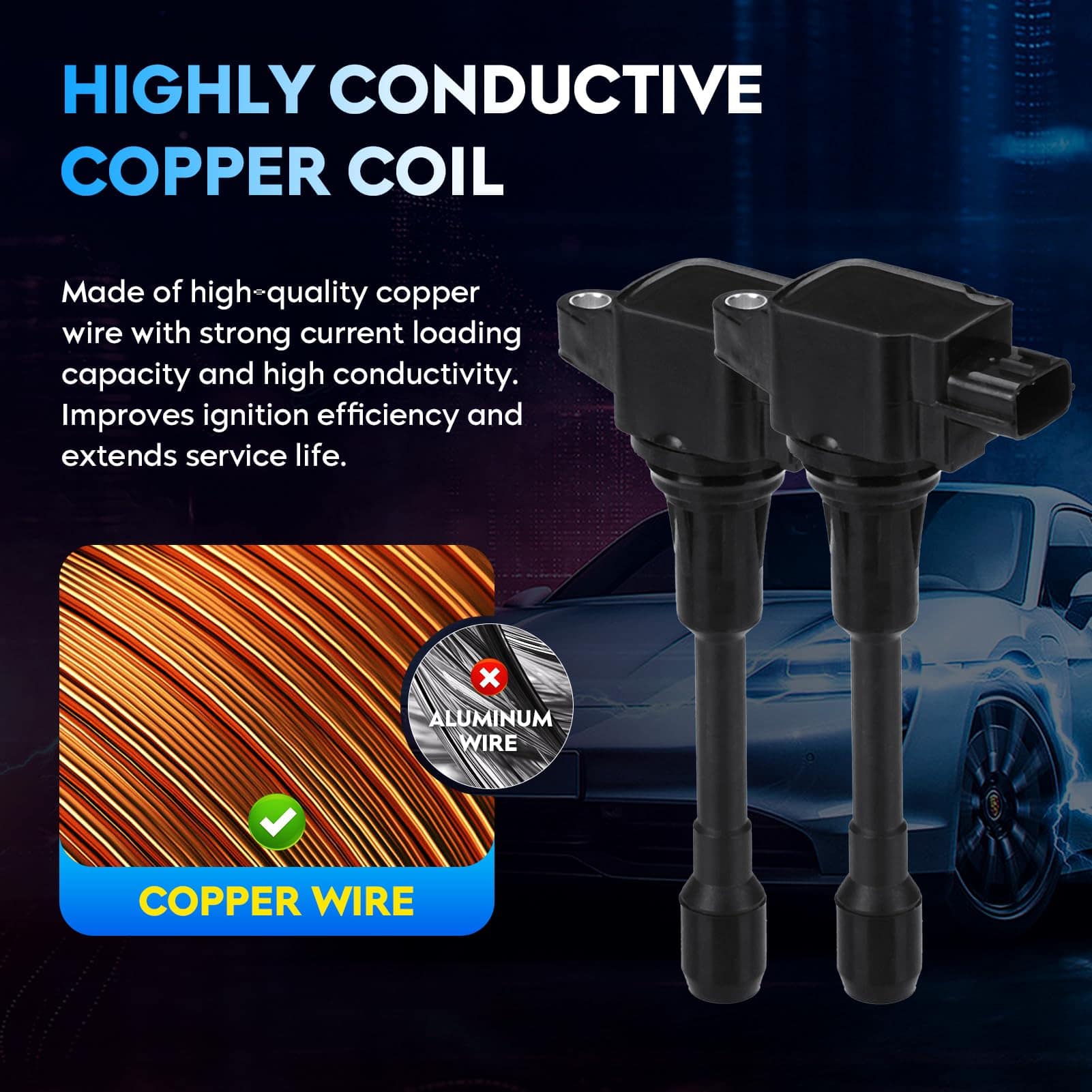 Paquete de Bobina de Encendido para INFINITI EX37 FX37 FX50 - Imagen 4