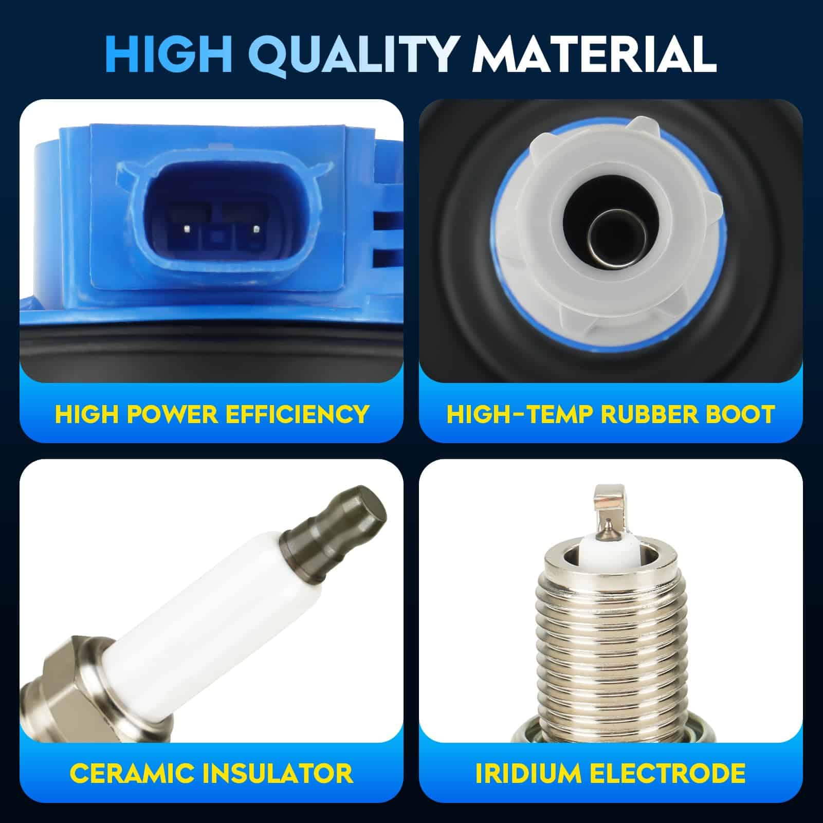 Paquete de Bobina de Encendido + Bujías de Iridio para Ford - Imagen 4