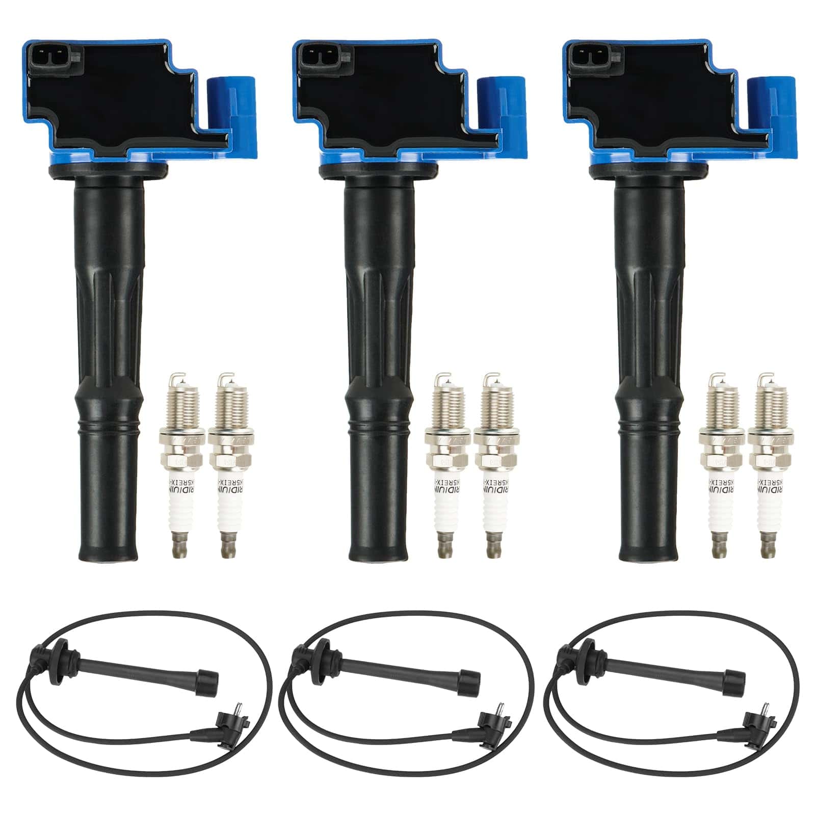 Paquete de Bobina de Encendido + Bujías de Iridio con Cable