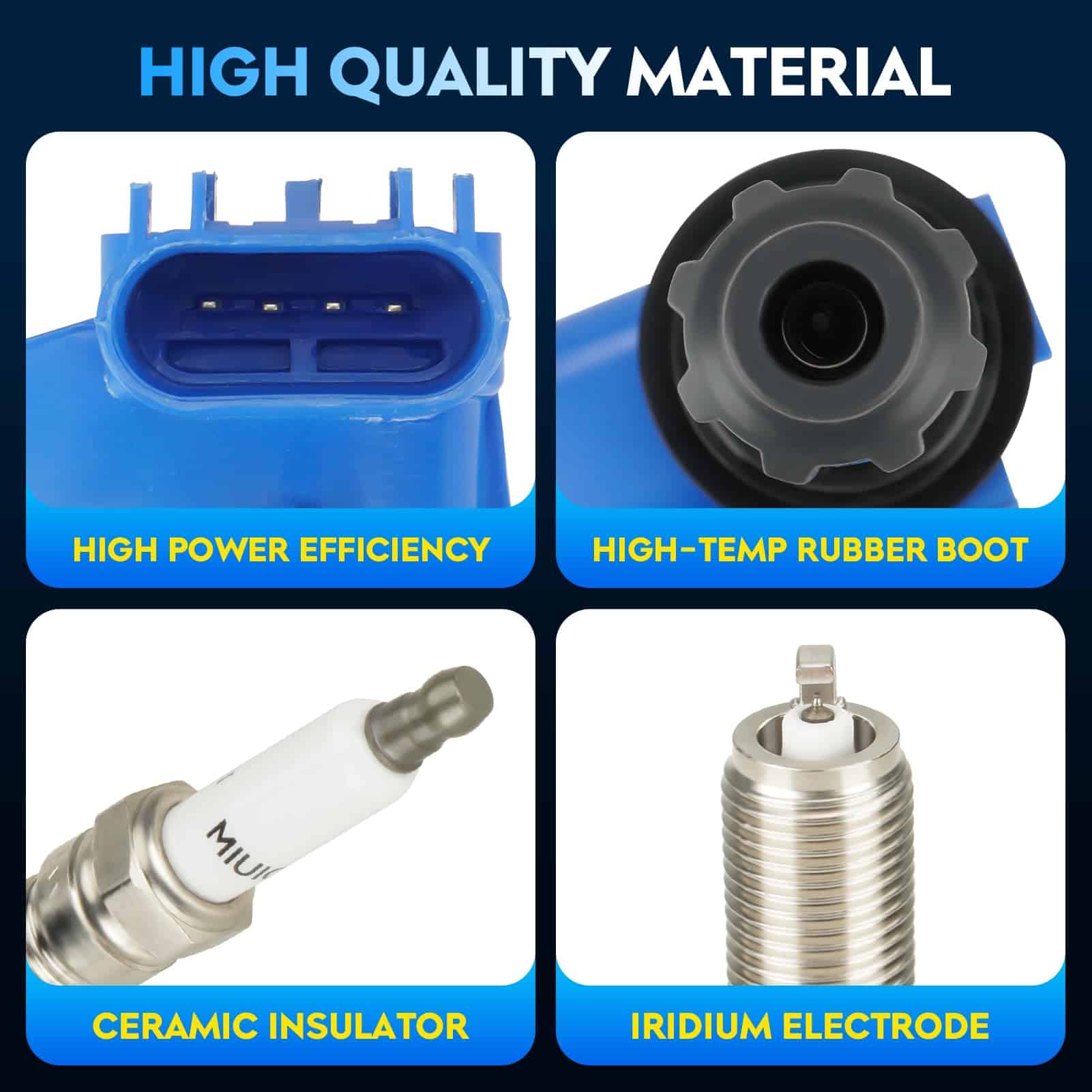 Conjunto de Bobina de Encendido + Bujías de Iridio para - Imagen 4