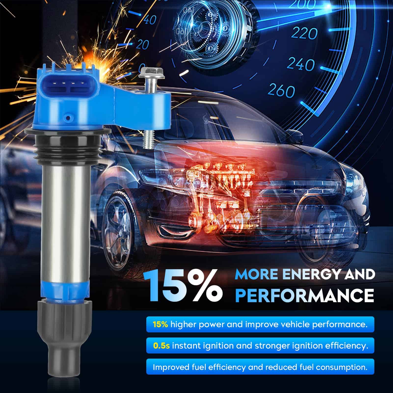 Conjunto de Bobina de Encendido + Bujías de Iridio para - Imagen 6