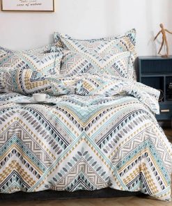 Juego de edredón boho King, 100% algodón Juego de cama boho