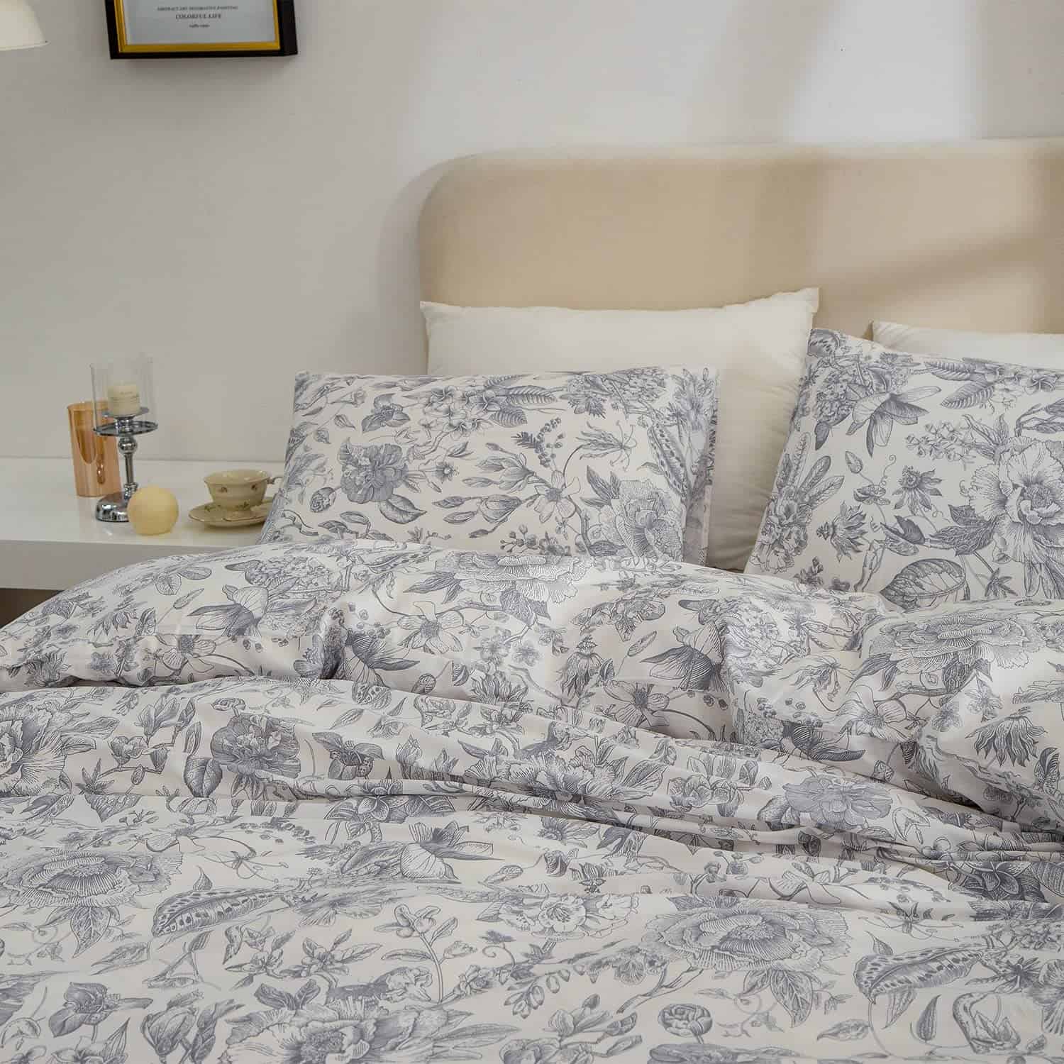 Fundas de Edredón King Flower, Juego de Ropa de Cama King - Imagen 7