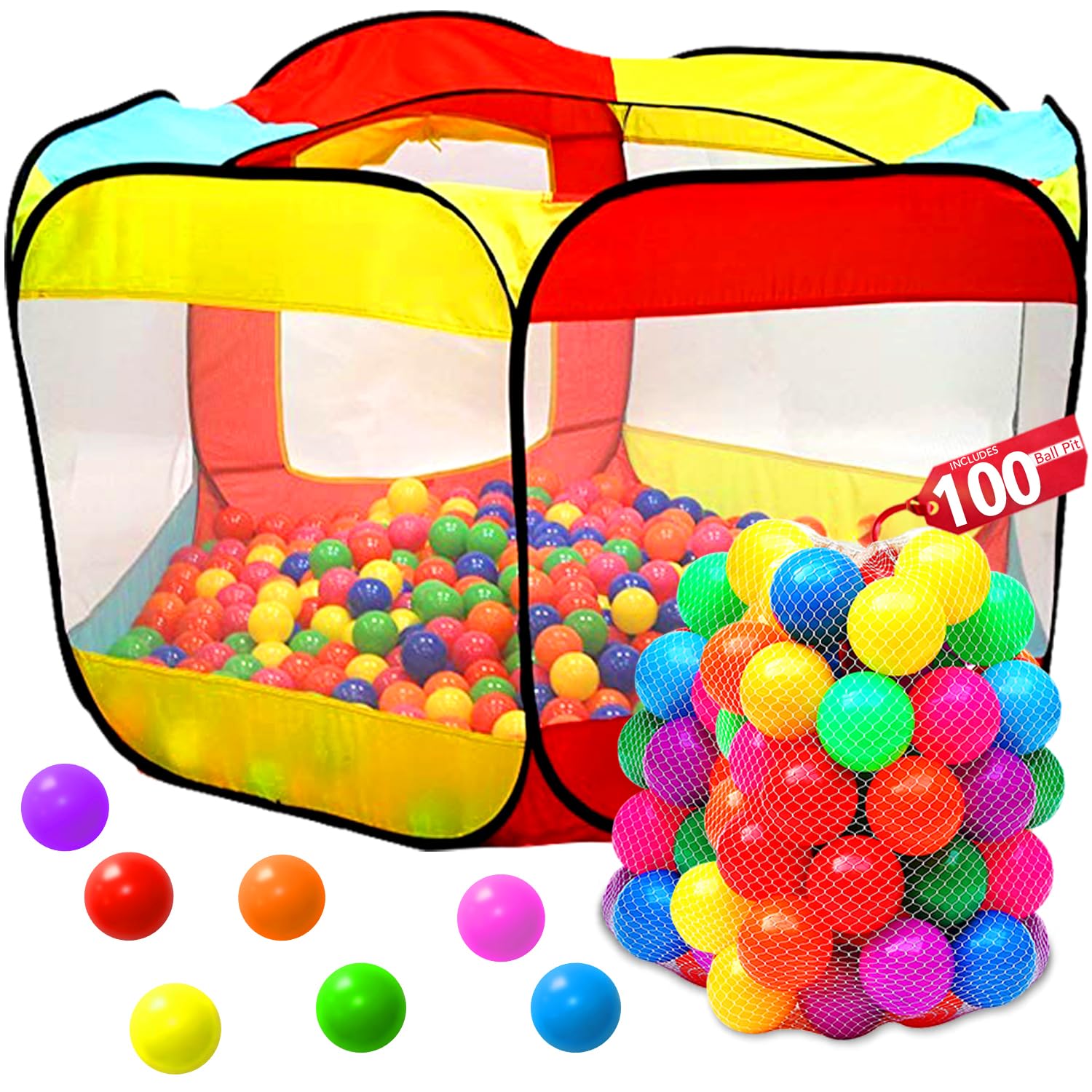 Kids Ball Pit Large Pop Up Ball Pit Tent for Toddlers -