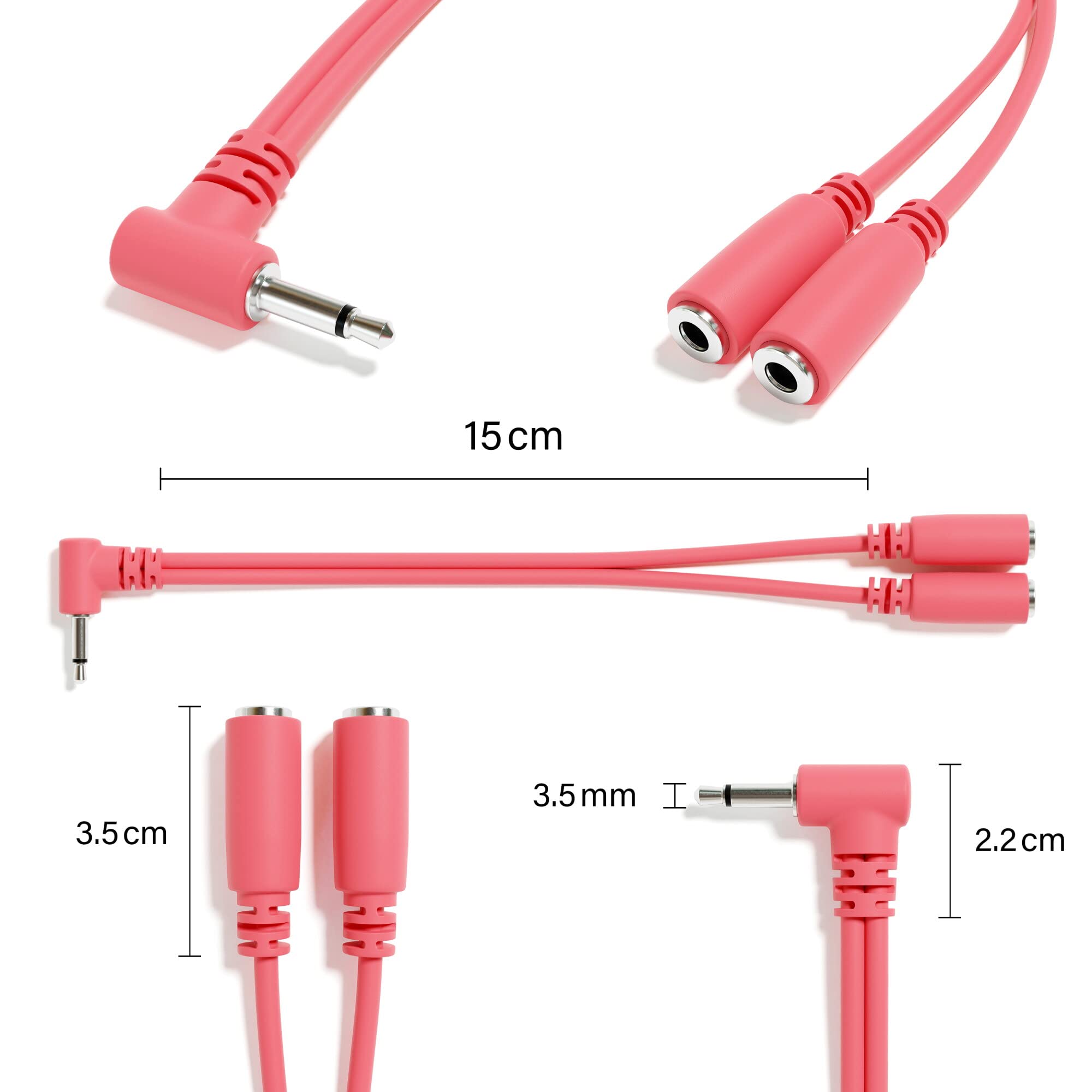ExcelValley - Paquete de 5 - Cables de Divisor Y de Ángulo - Imagen 3