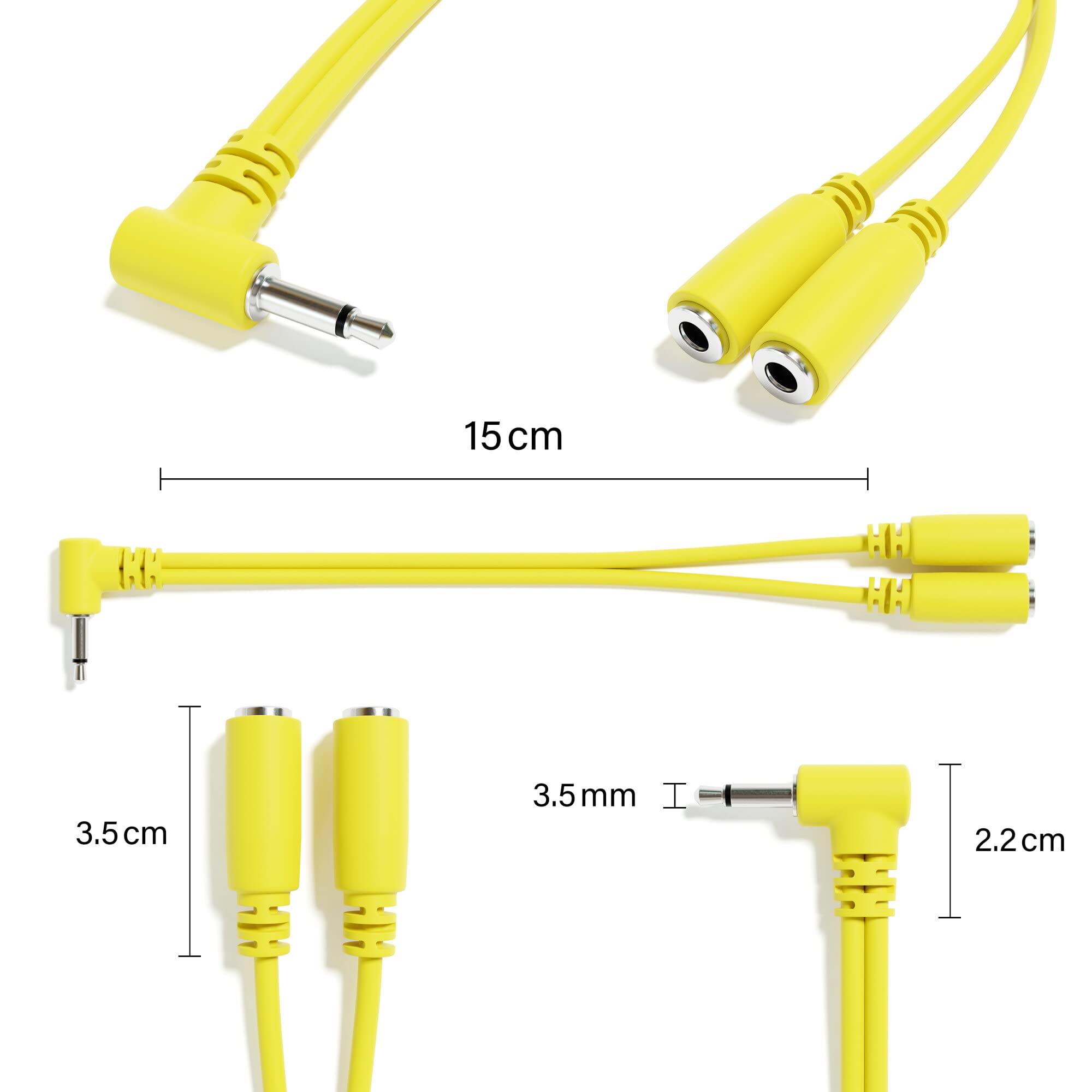 ExcelValley - Set de 5 cables - Cable divisor mono en - Imagen 3