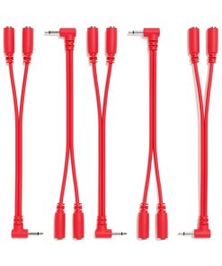 ExcelValley - 5-Pack - Cable Divisor Mono de Ángulo Recto Y