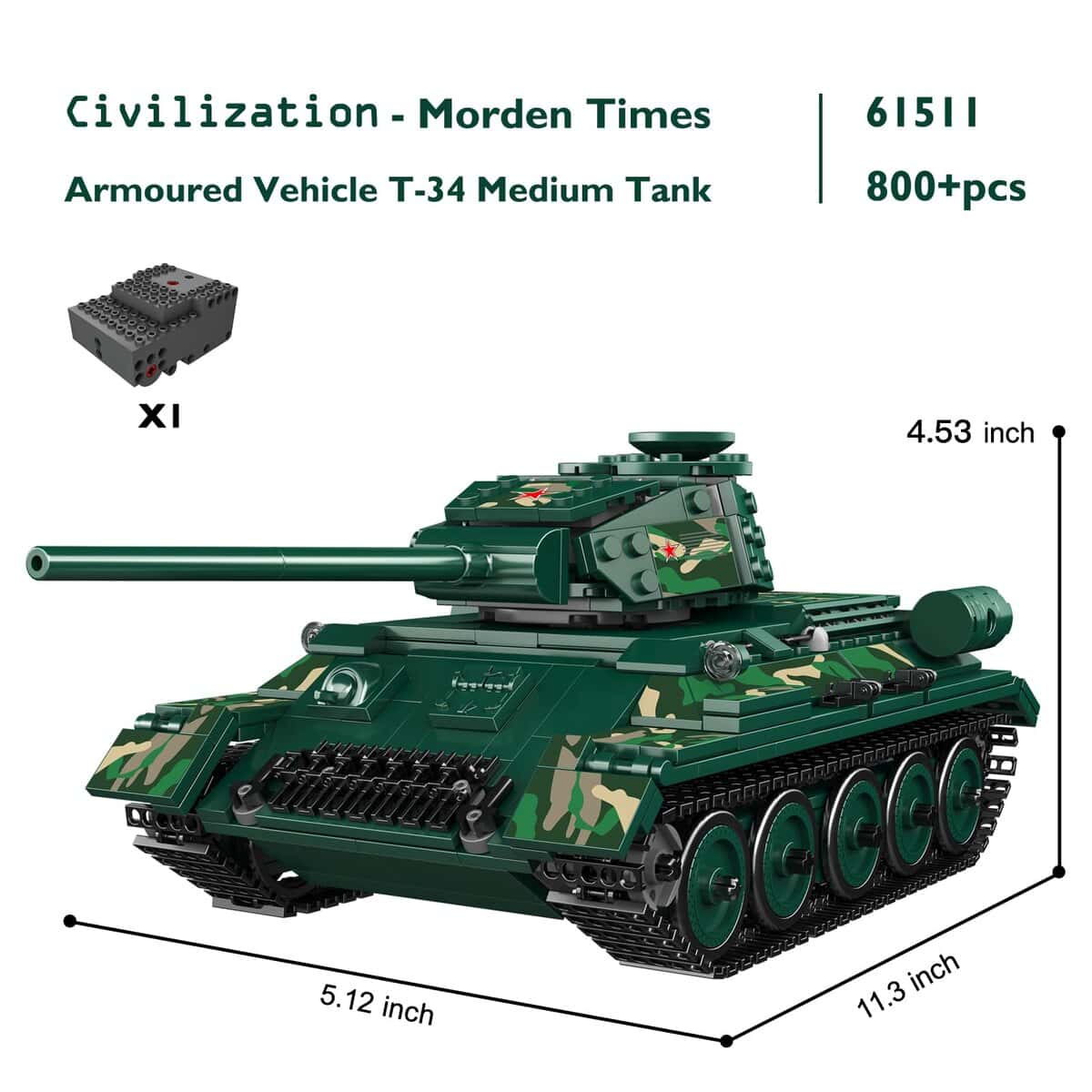 JMBricklayer Tanque de ladrillos Juego de construcción - Imagen 4