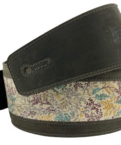 Correa de Guitarra de Cuero Floral de Pana de Antología