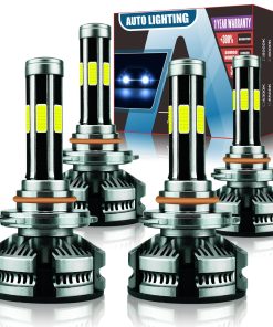 Pack de 4 Bombillas LED 9005 9006 JINJUDIANZI 360�, Luces