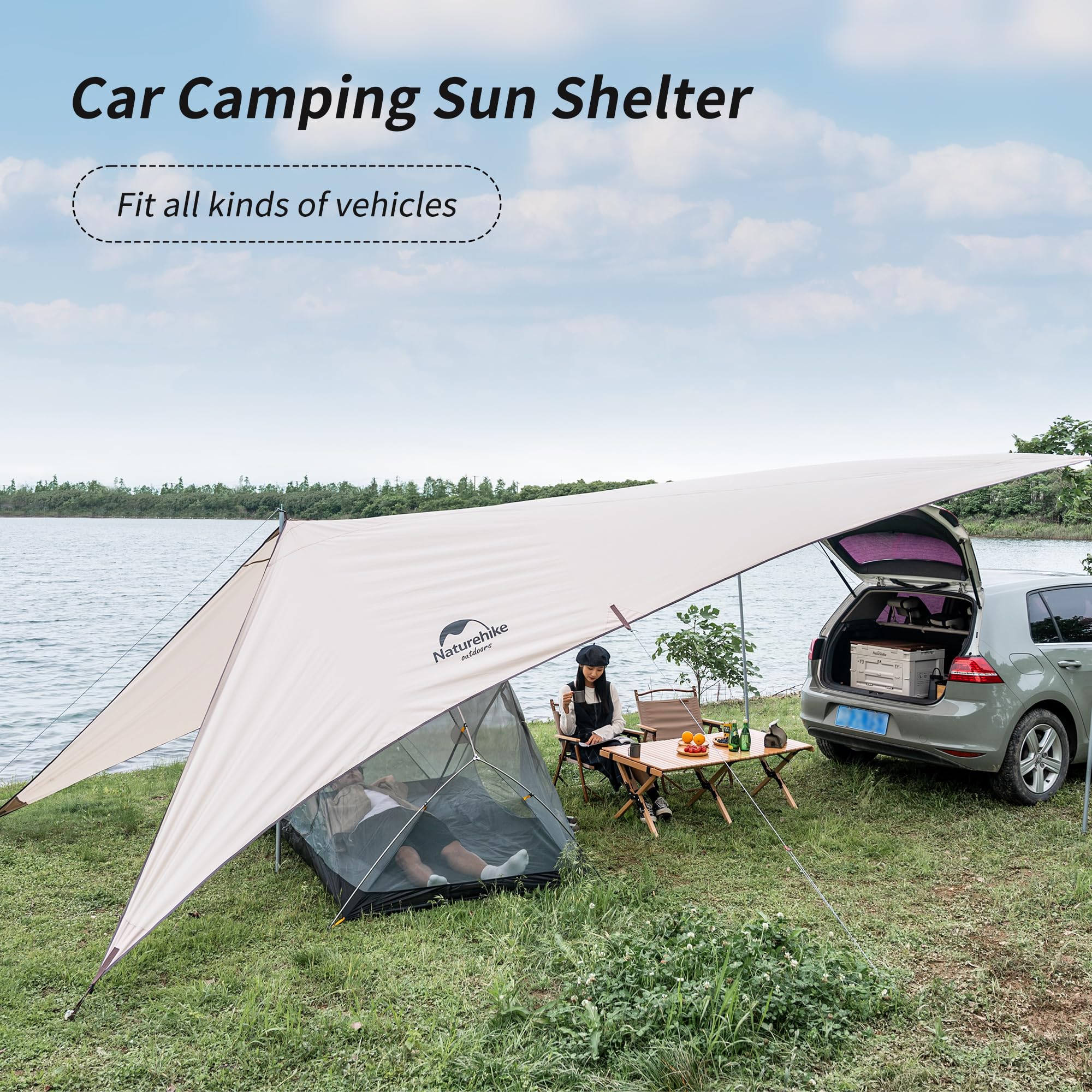 Toldo para Coche Naturehike UPF50+, Tienda de Campaña - Imagen 3