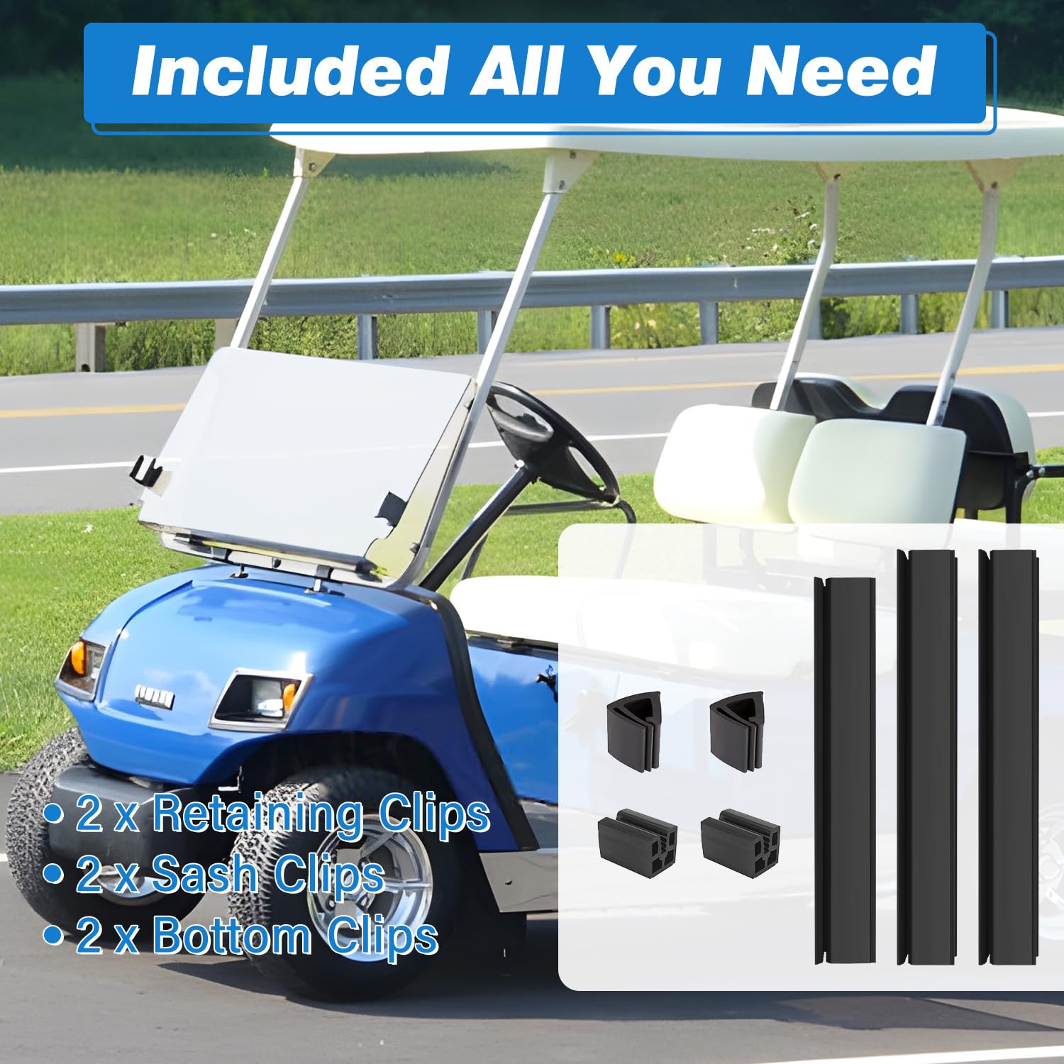 Parabrisas para carrito de golf Yamaha G14 G16 G19 - Imagen 6