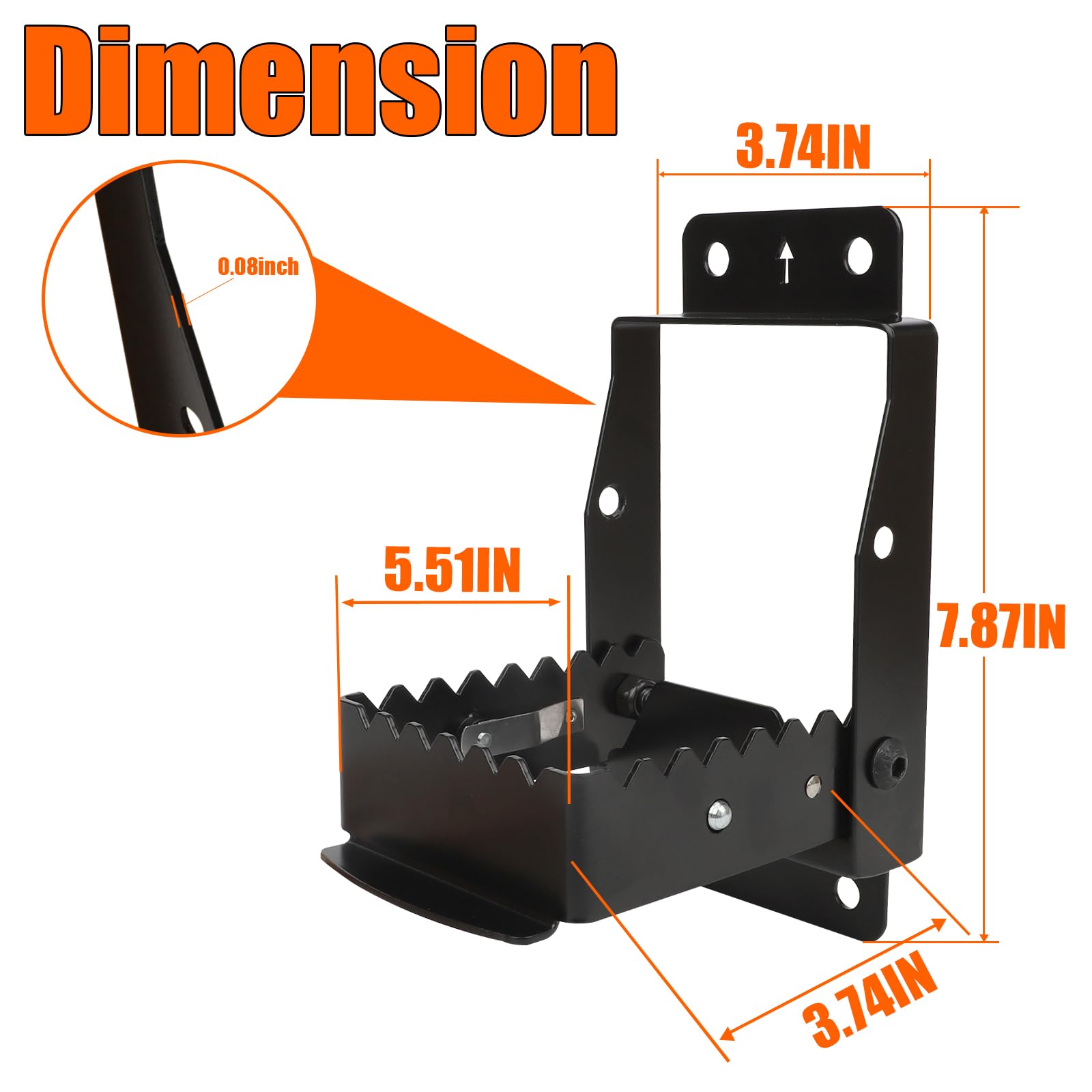 ATV Pasajero Reposapiés, Reposapié de ATV Resistente para - Imagen 7