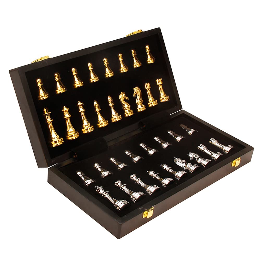Ajedrez Set, Ajedrez de Viaje de Lujo de Metal Grande para - Imagen 4