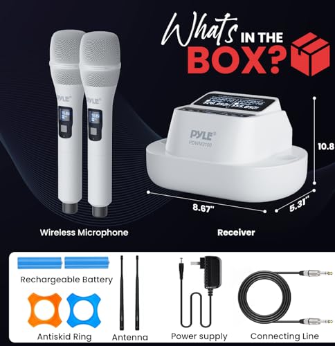 Micrófonos Inalámbricos Pyle - Receptor UHF de 2x100 - Imagen 8