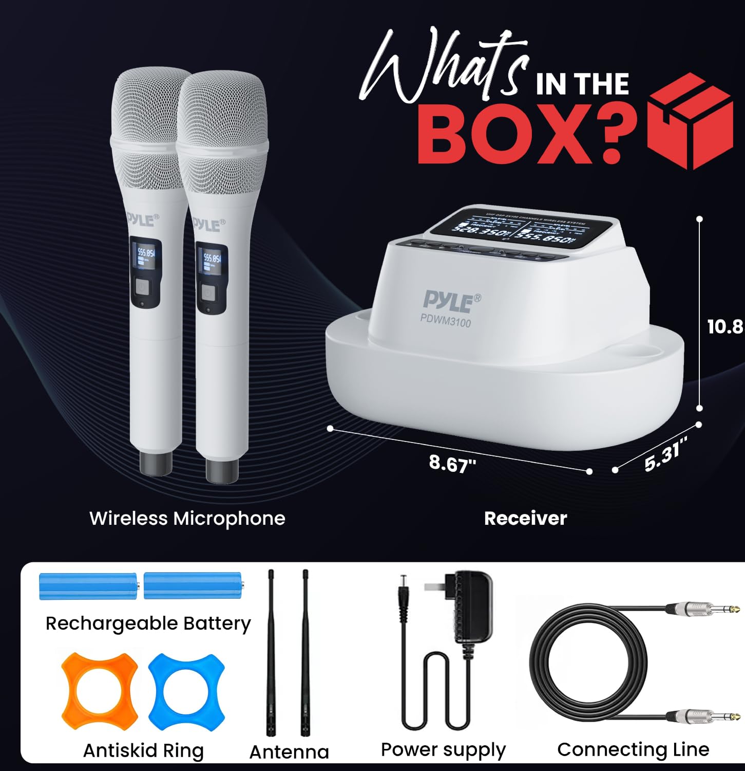 Micrófonos Inalámbricos Pyle - Receptor UHF de 2x100 - Imagen 5