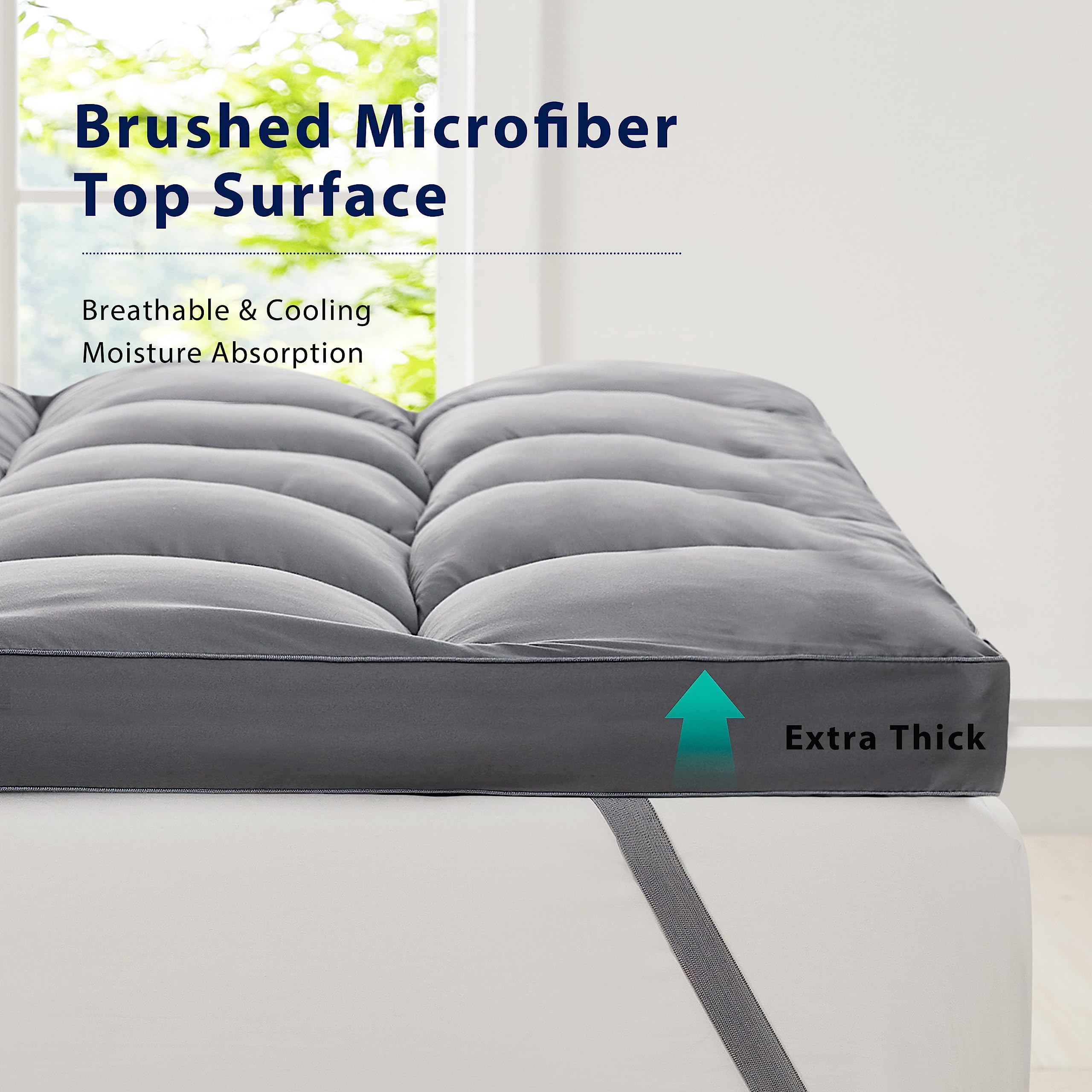 Timimi Colchón Topper Queen - Almohadilla Refrescante de - Imagen 4