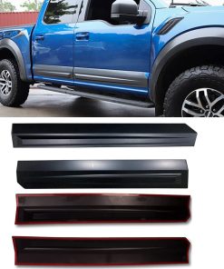 Juego de 4 molduras laterales para carro acabado en negro