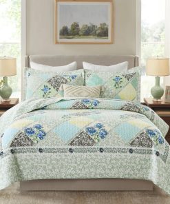 Juego de Edredón King DDUOXIN Farmhouse -Verde