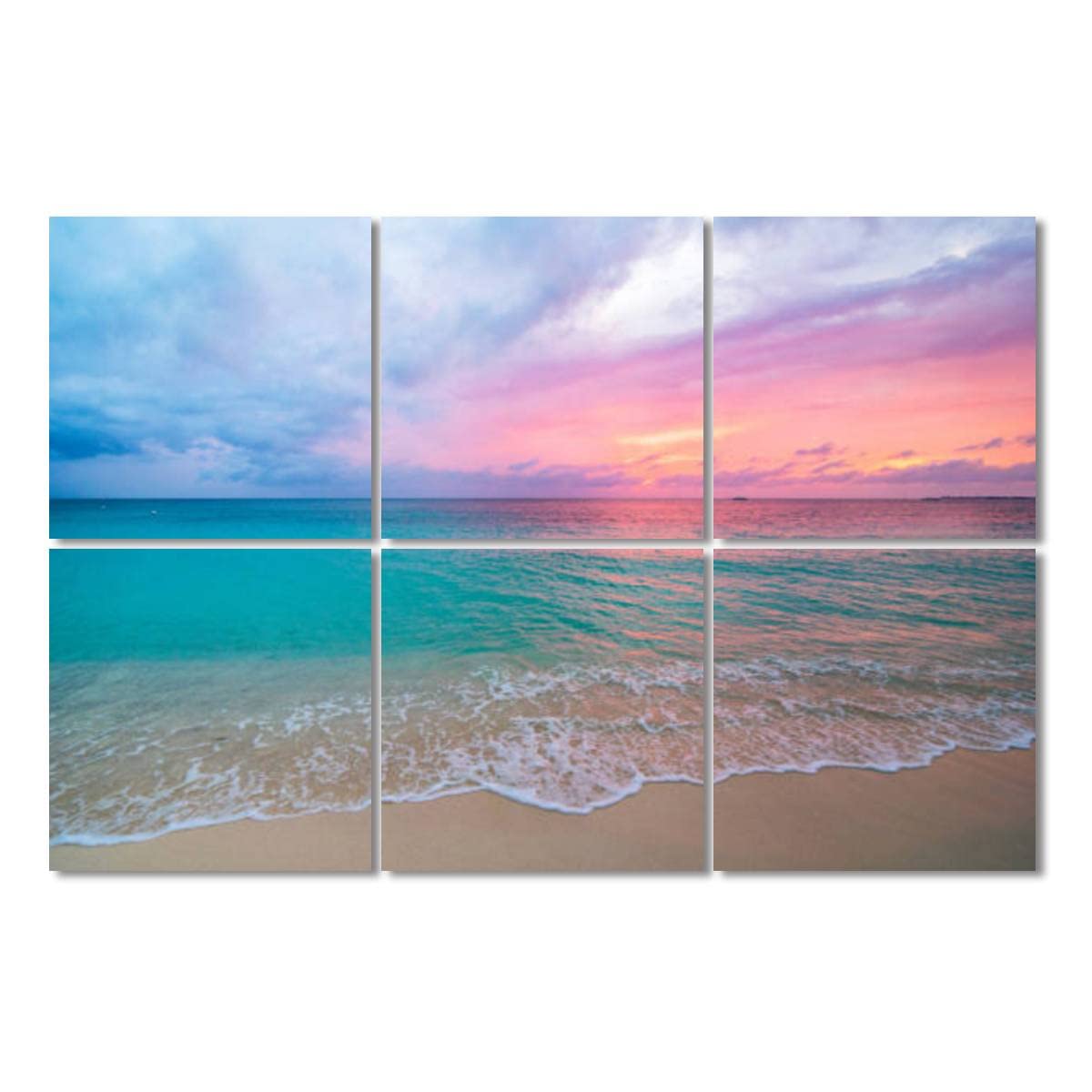 Panel Acústico Rosa Puesta Del Sol - Paquete de 6 Paneles