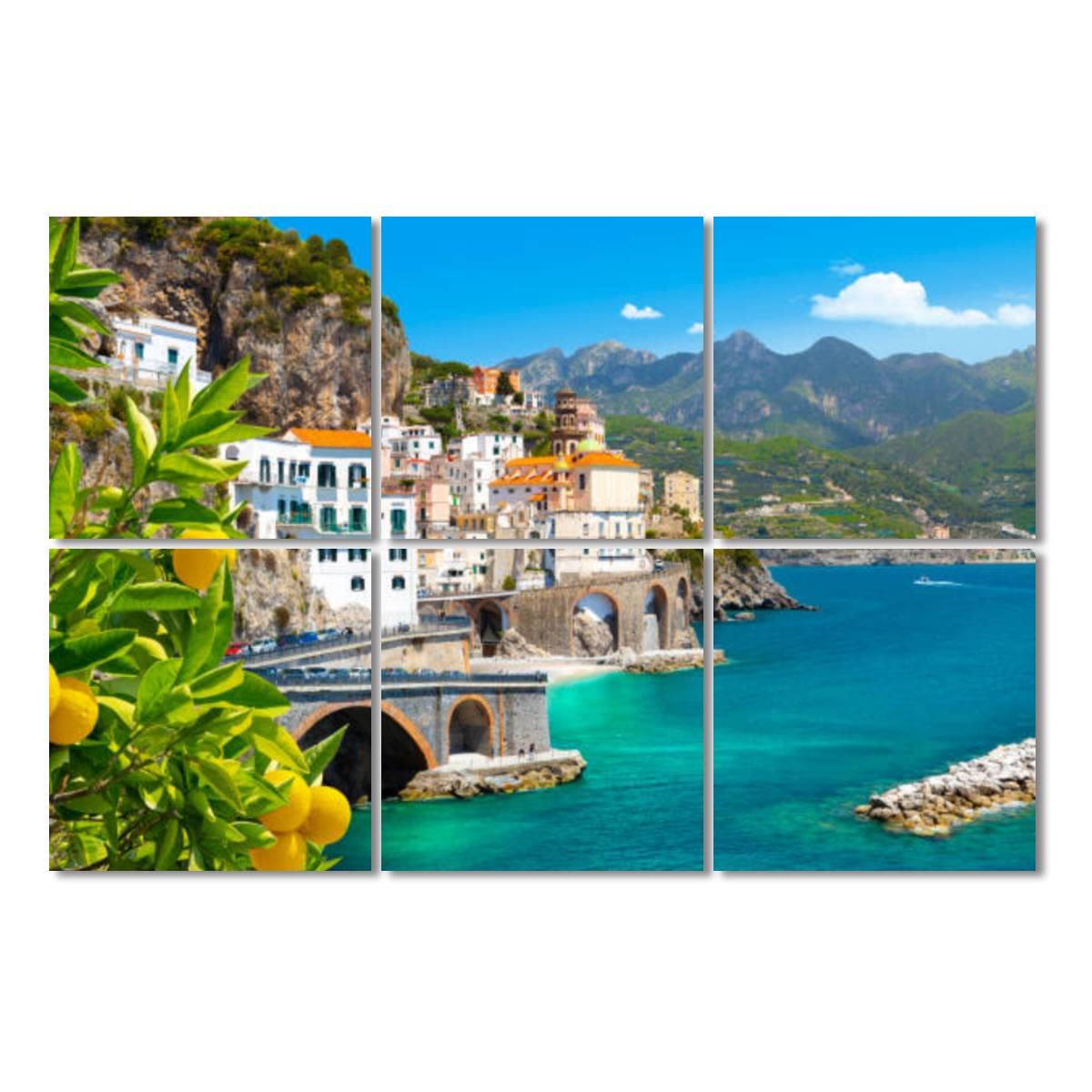 6 Pack Paneles Acústicos Hermosa vista costa mediterránea