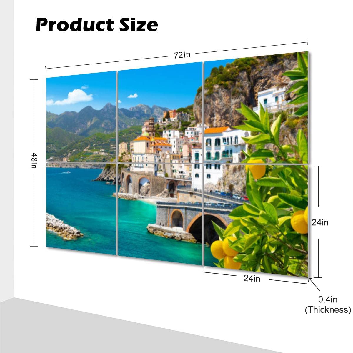 6 Pack Paneles Acústicos Hermosa vista costa mediterránea - Imagen 3