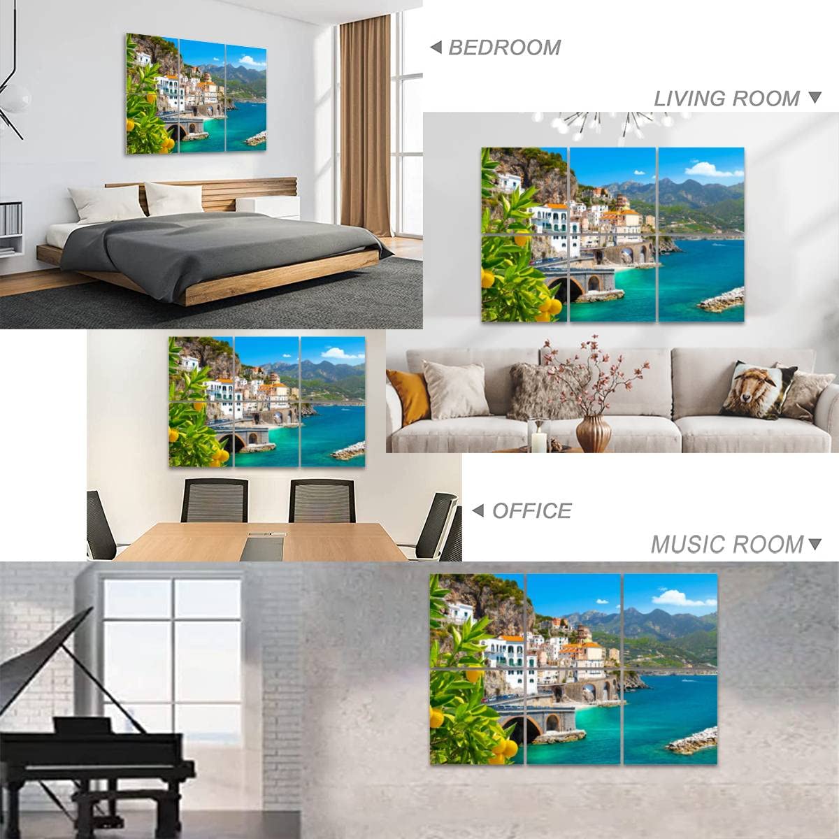 6 Pack Paneles Acústicos Hermosa vista costa mediterránea - Imagen 7