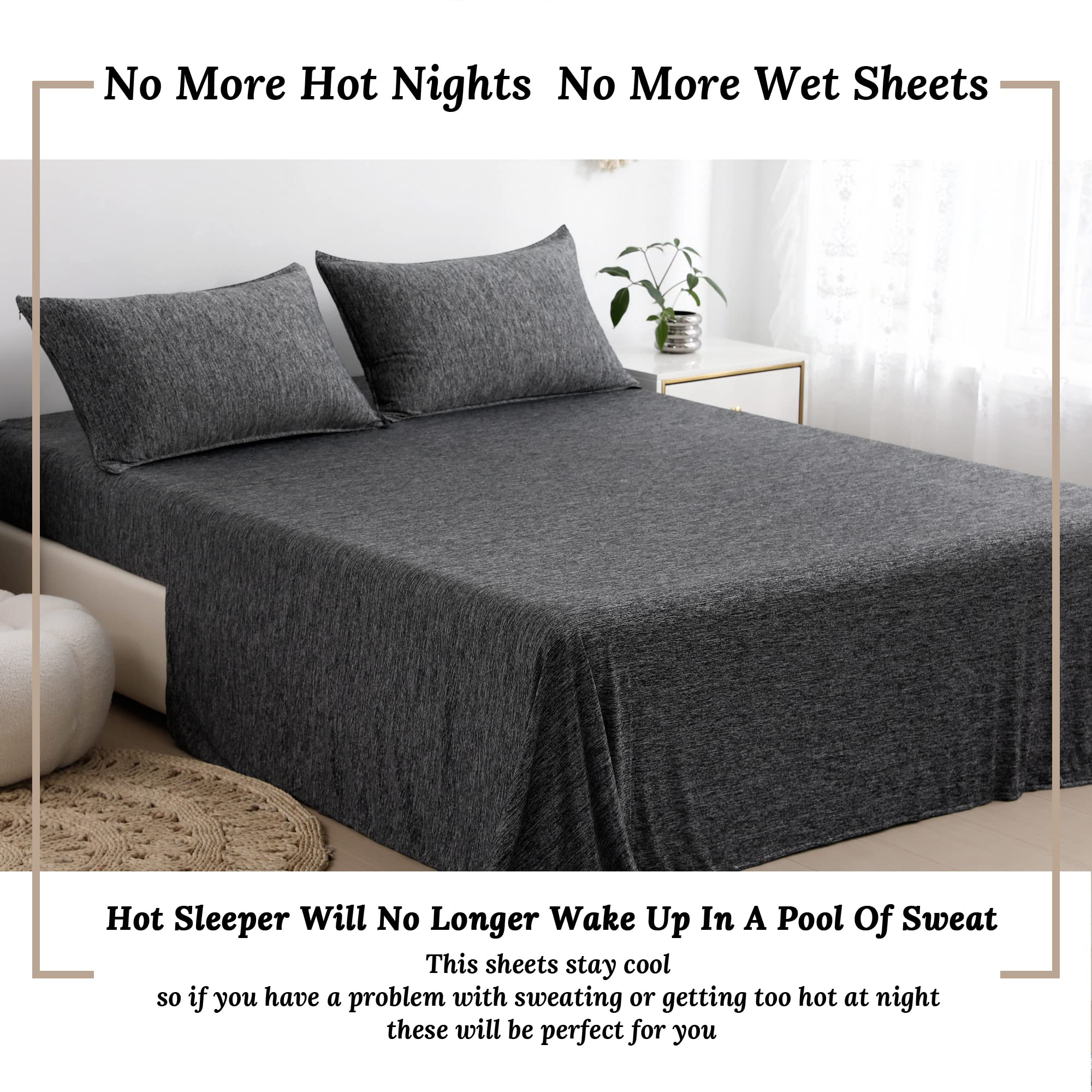 Juego de sábanas de lujo suaves y elásticas de tejido - Imagen 4