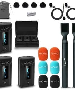 Sistema inalámbrico compacto de micrófono doble Movo