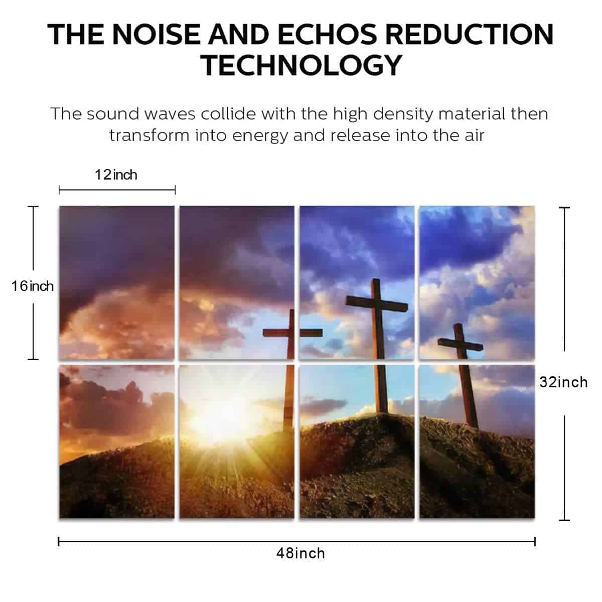 Paneles Acústicos de Arte Crucifixión de Cristo al Amanecer - Imagen 5