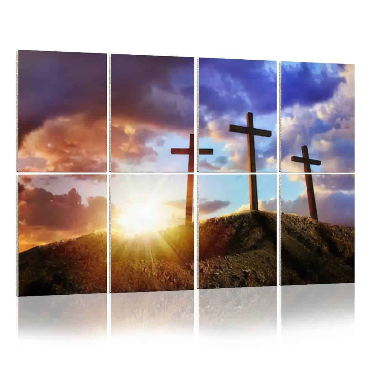 Paneles Acústicos de Arte Crucifixión de Cristo al Amanecer